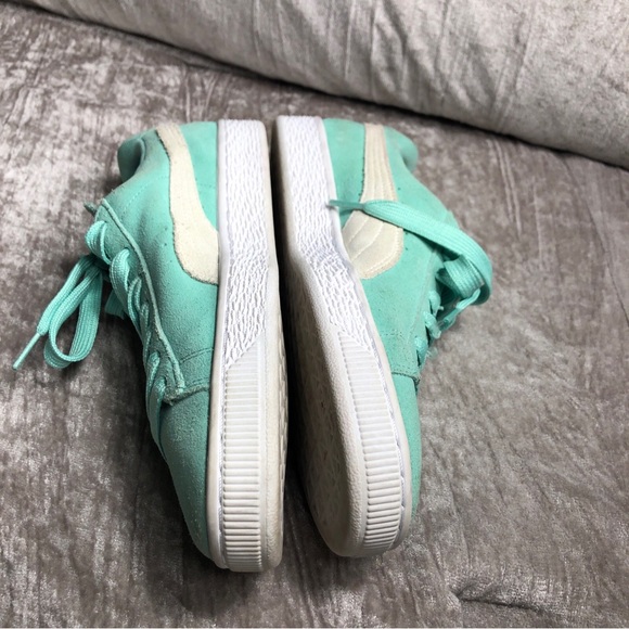 Puma mint green suede sneaker tennis shoe size 9 - Picture 6 of 15